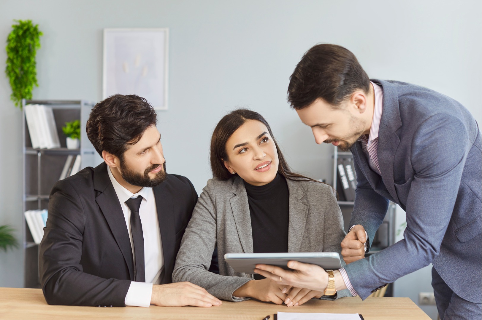 Business advisers presenting to clients