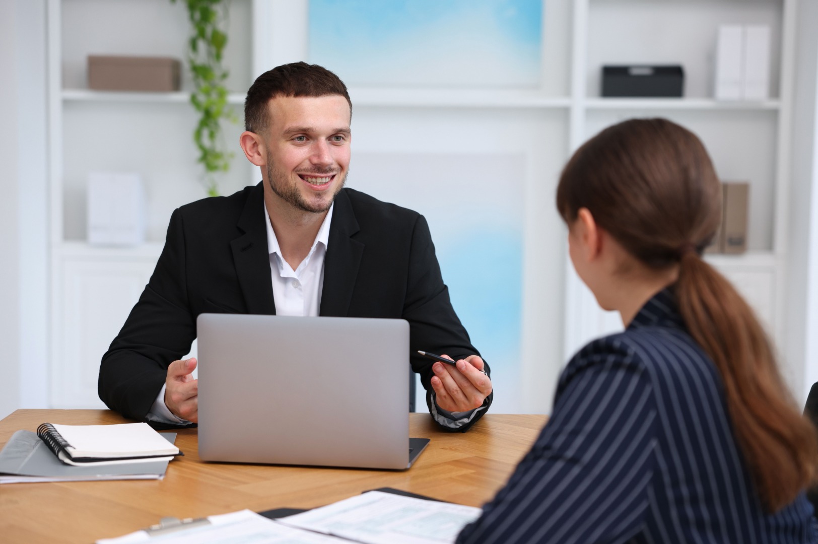 Recruitment officer interviewing a candidate